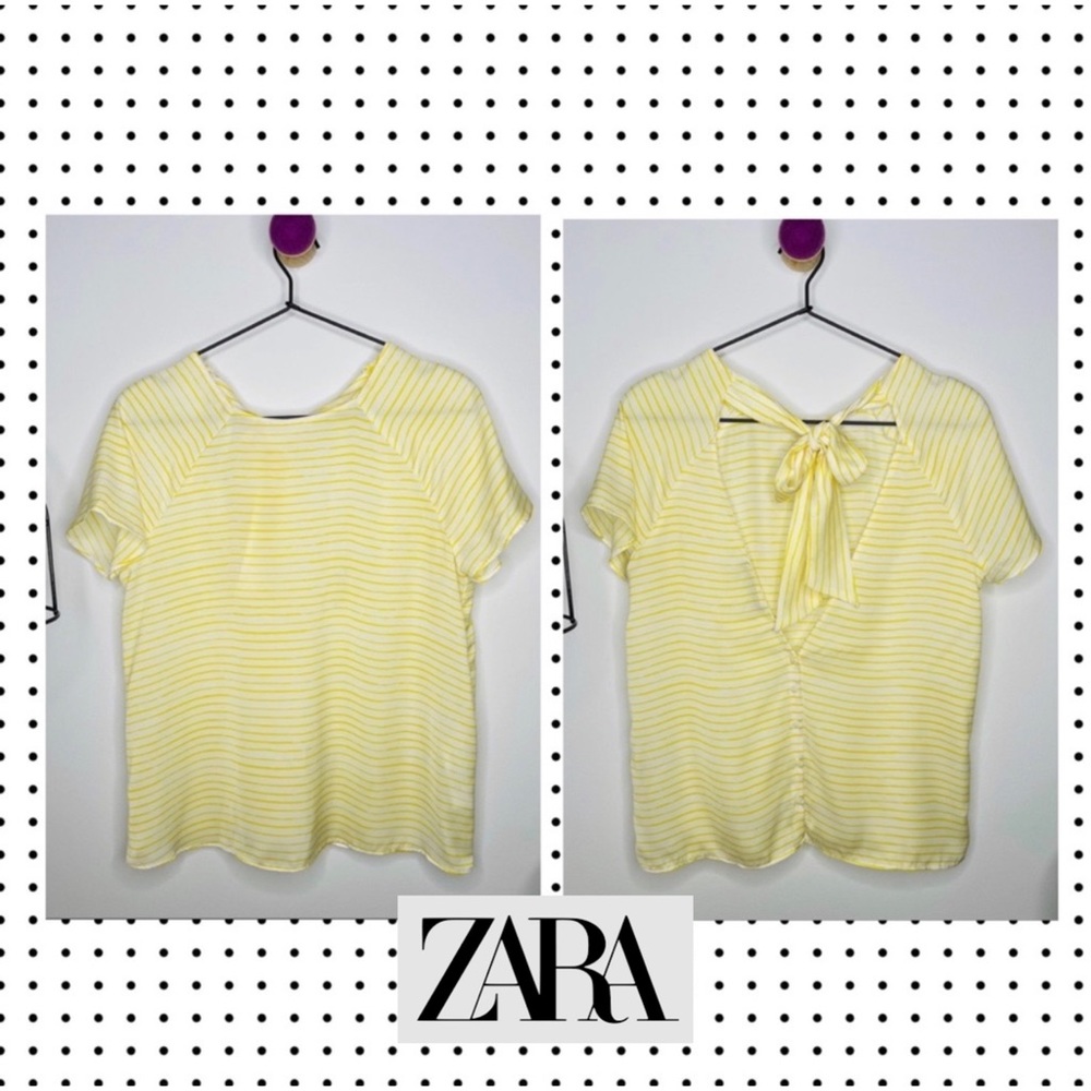 ZARA - Trafaluc Stripe V-back Blouse S